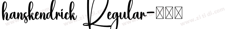 hanskendrick Regular字体转换